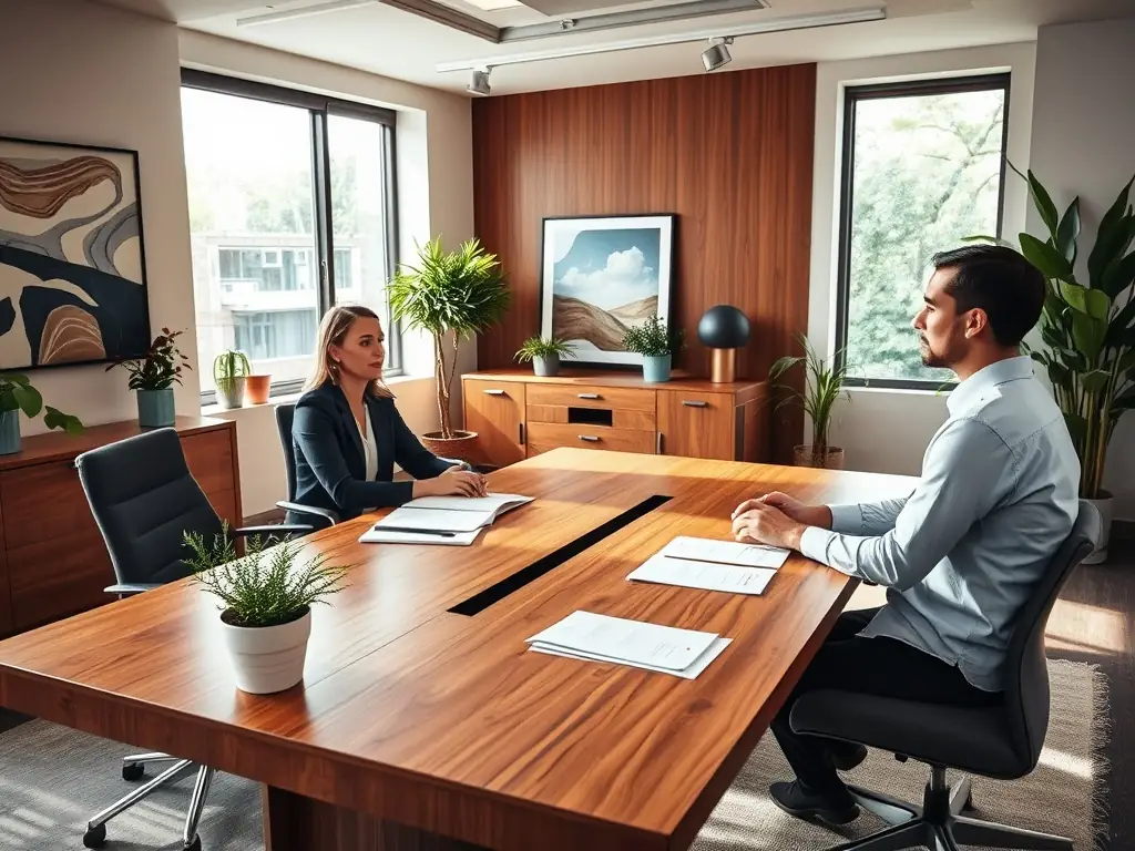 A visually appealing image representing a one-on-one coaching session with Michael Oz, focusing on personalized growth strategies and business development.